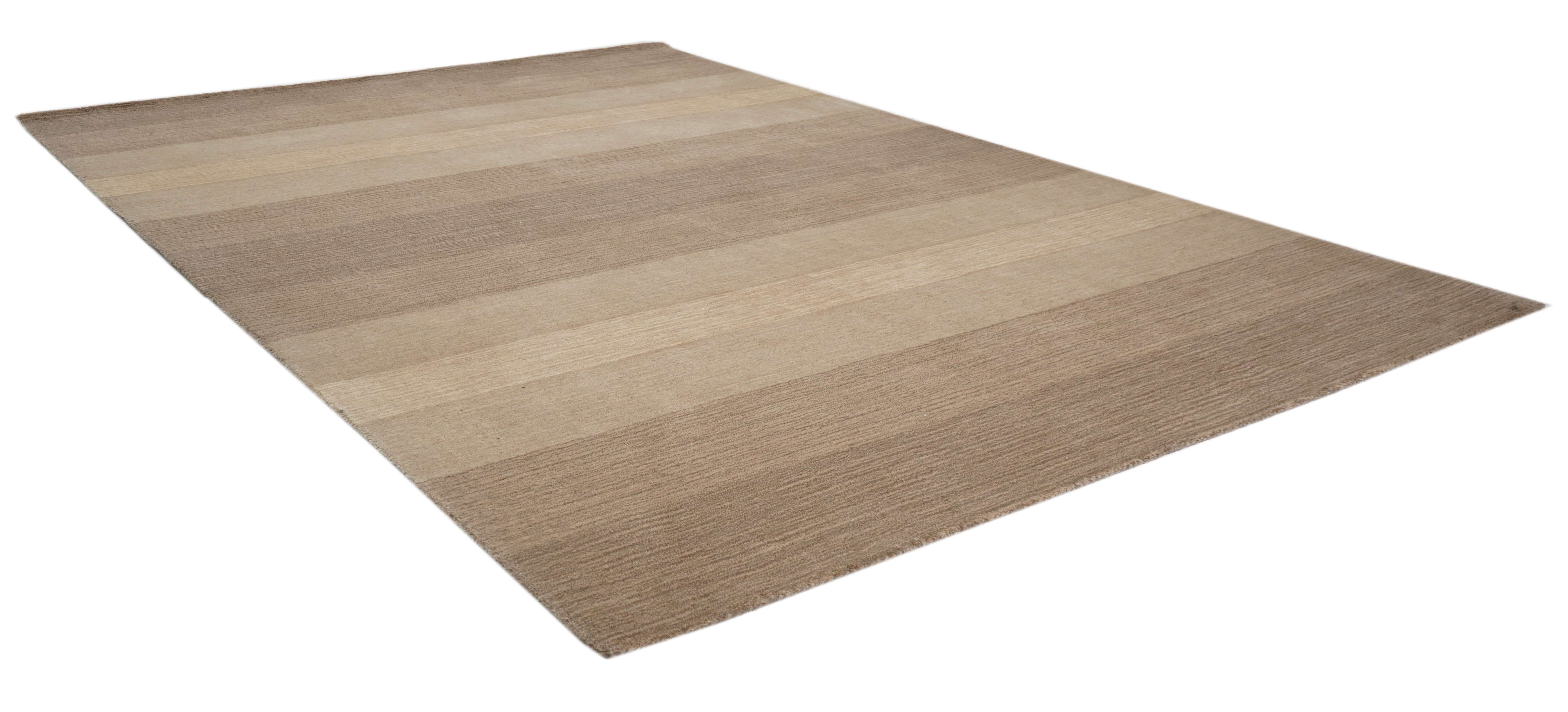 BLUE STRIPPED CUT PILE RUG