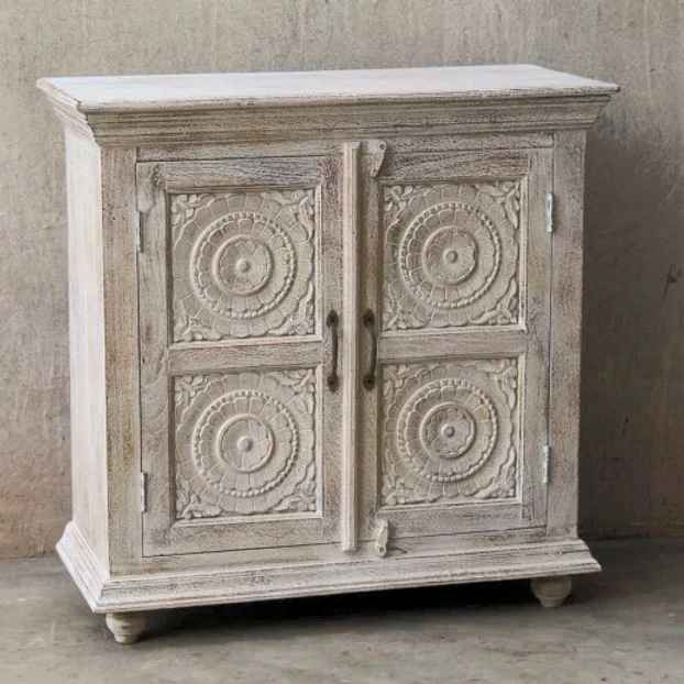 The Mehrab White Jaali Mirror