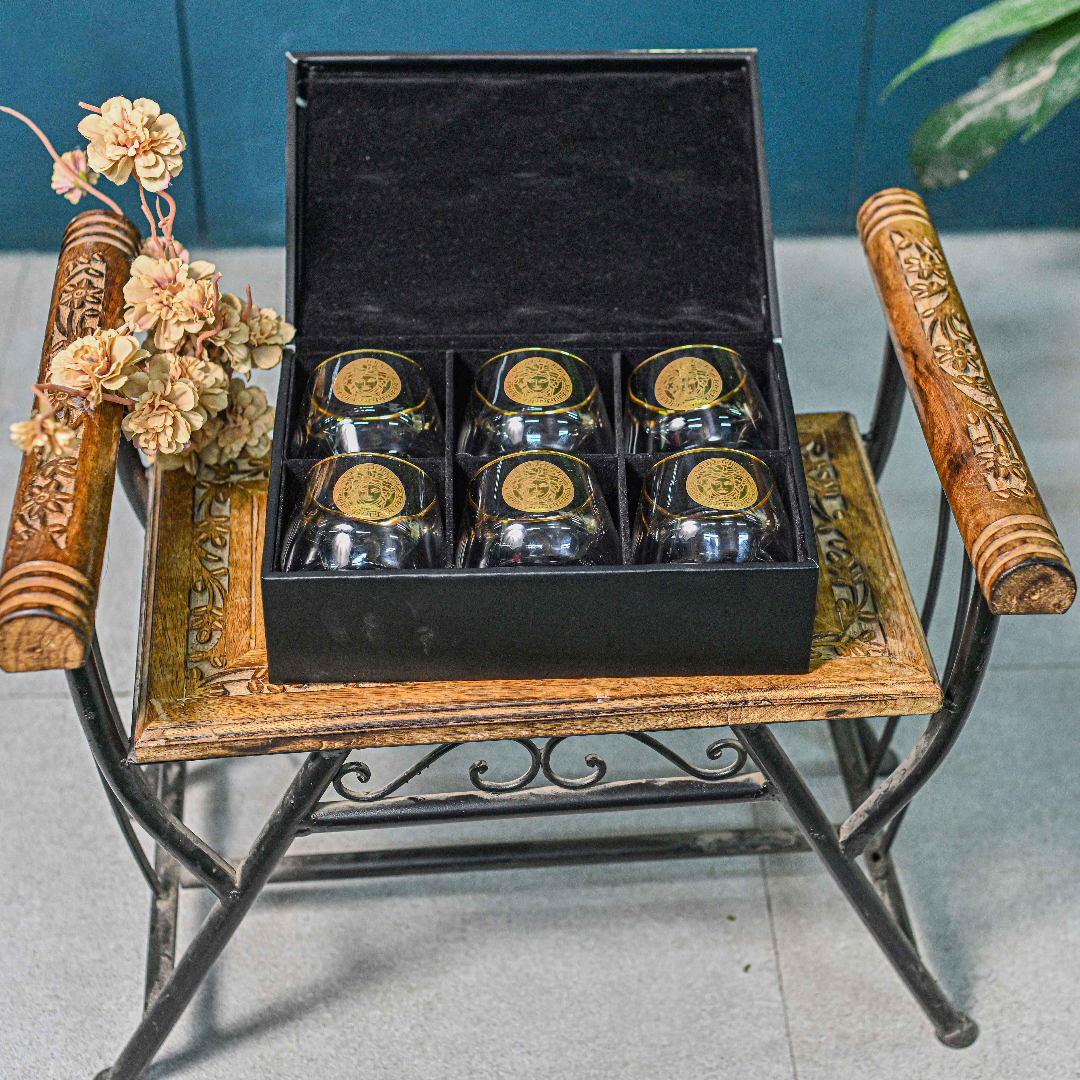 Vintage Classic Crystal Decanter Set With Glasses