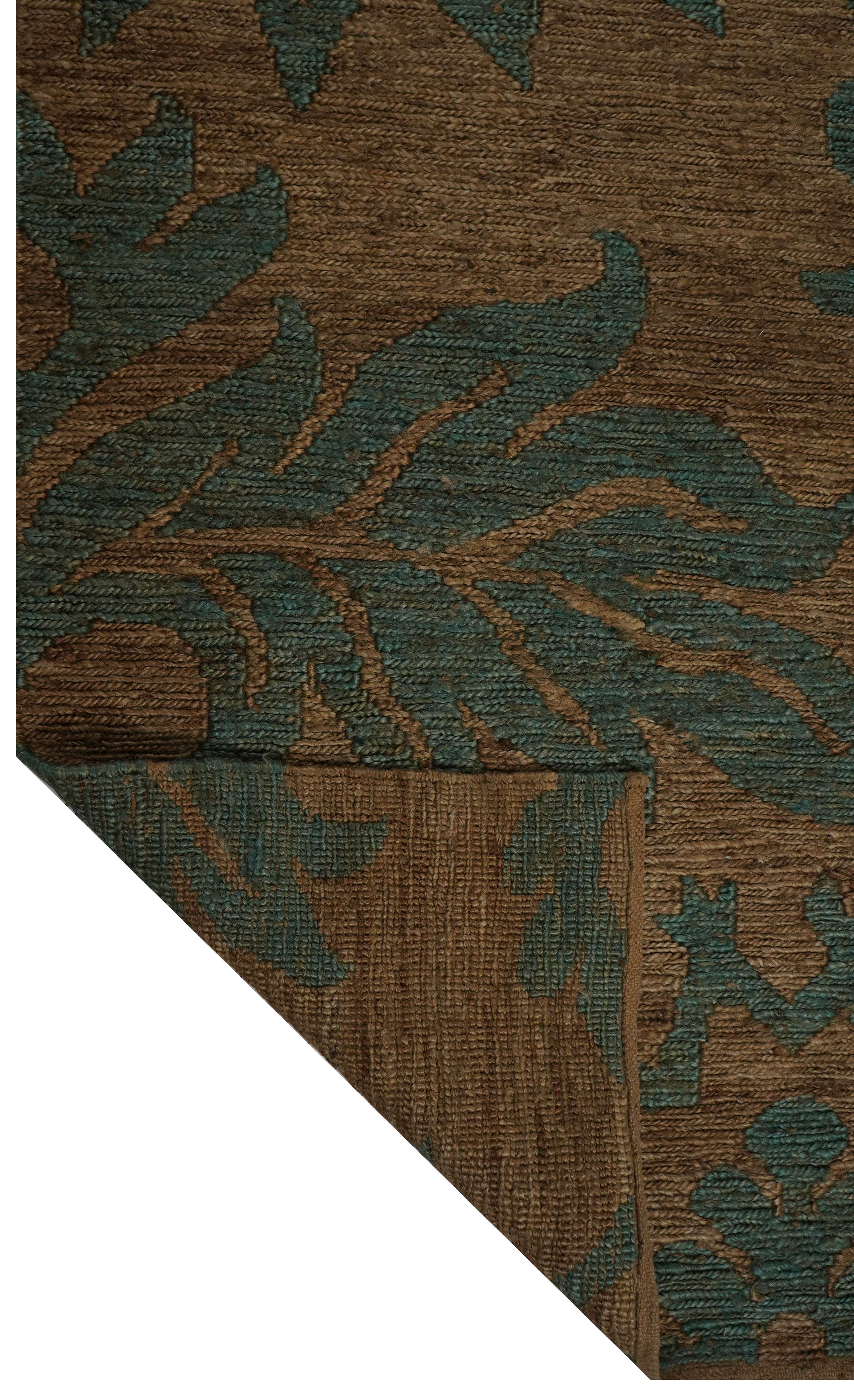 CREAM & BROWN SPIDER WEAVE RUG