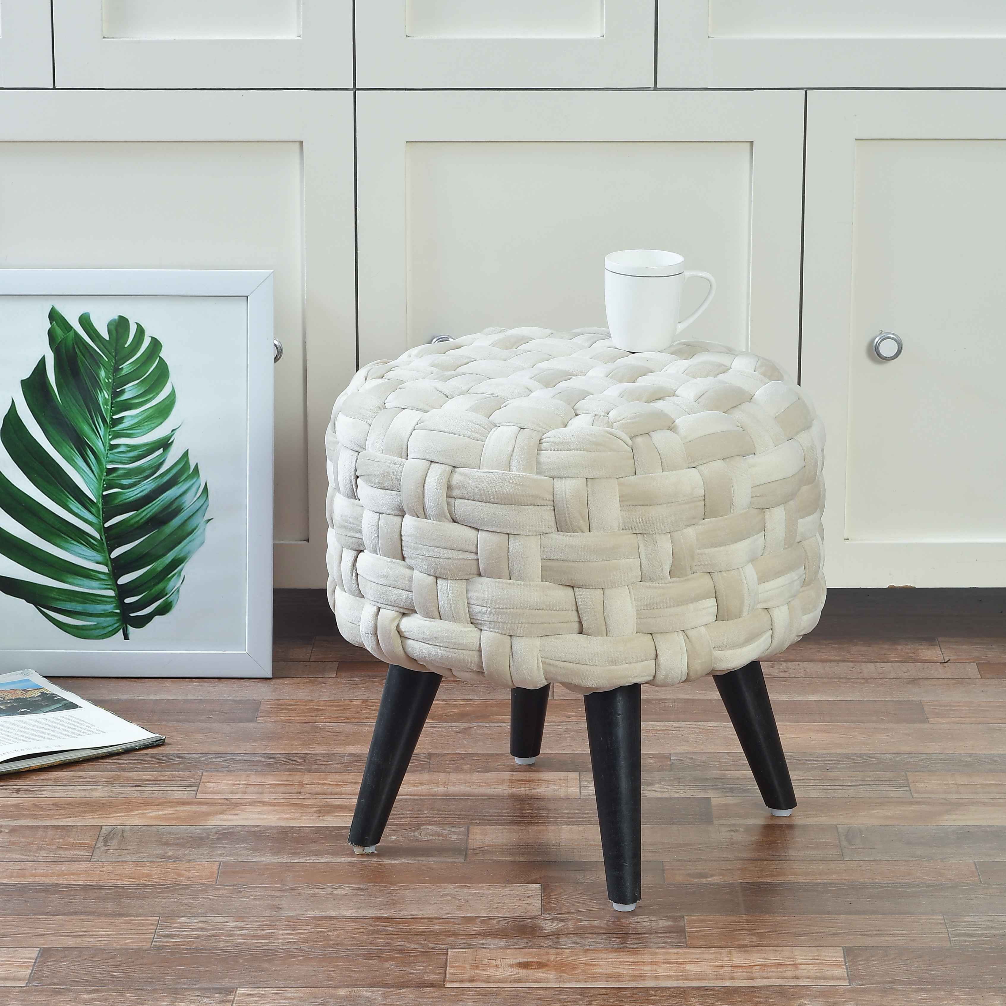 Opulent Quad-Leg Pouf