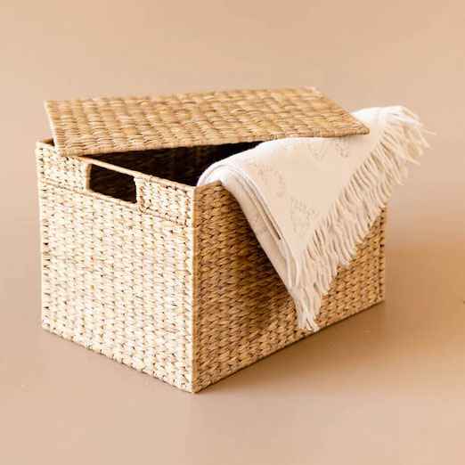 Wicker Rectangular Storage Basket