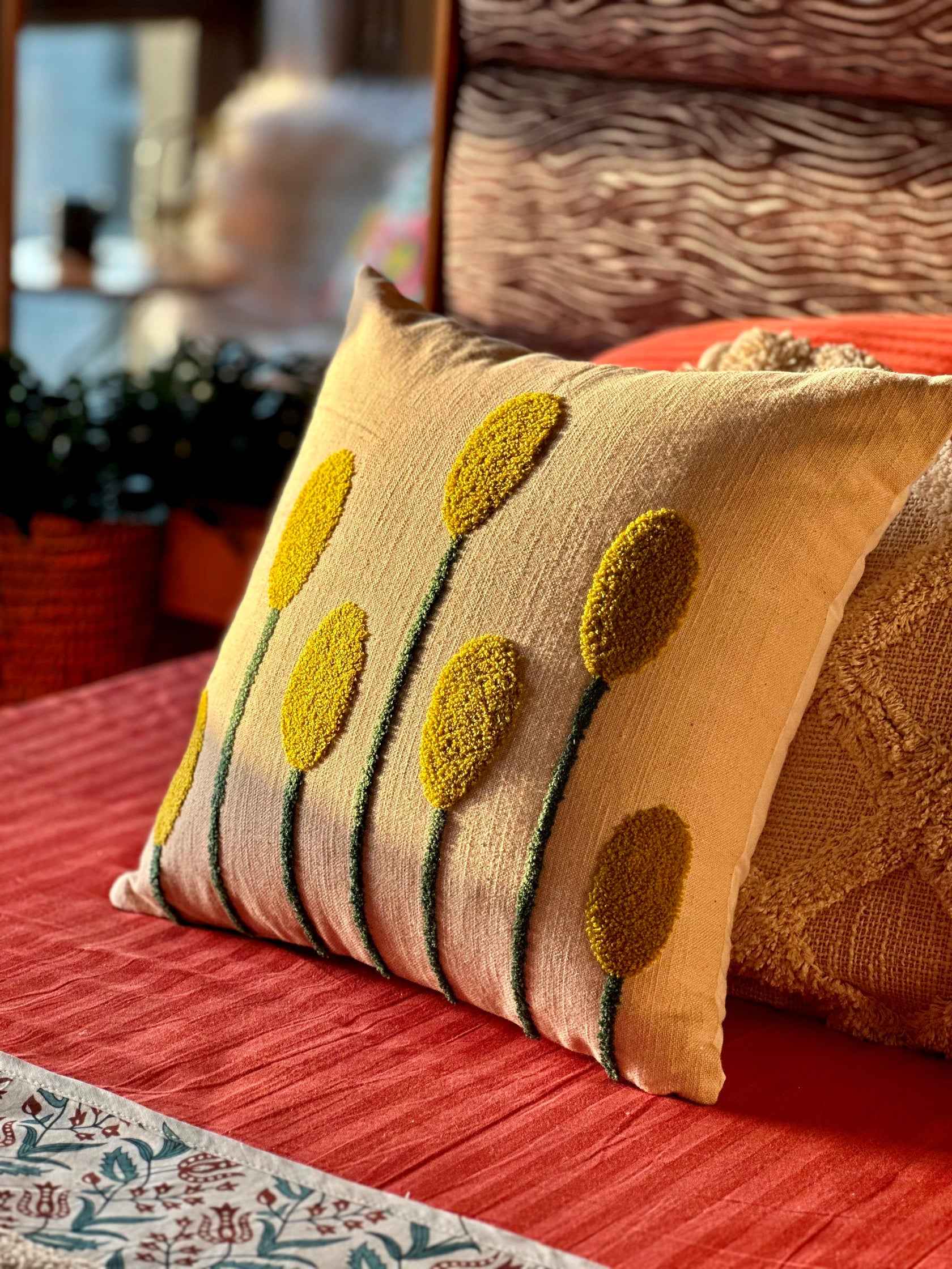 Amber Punch Needle Pillows