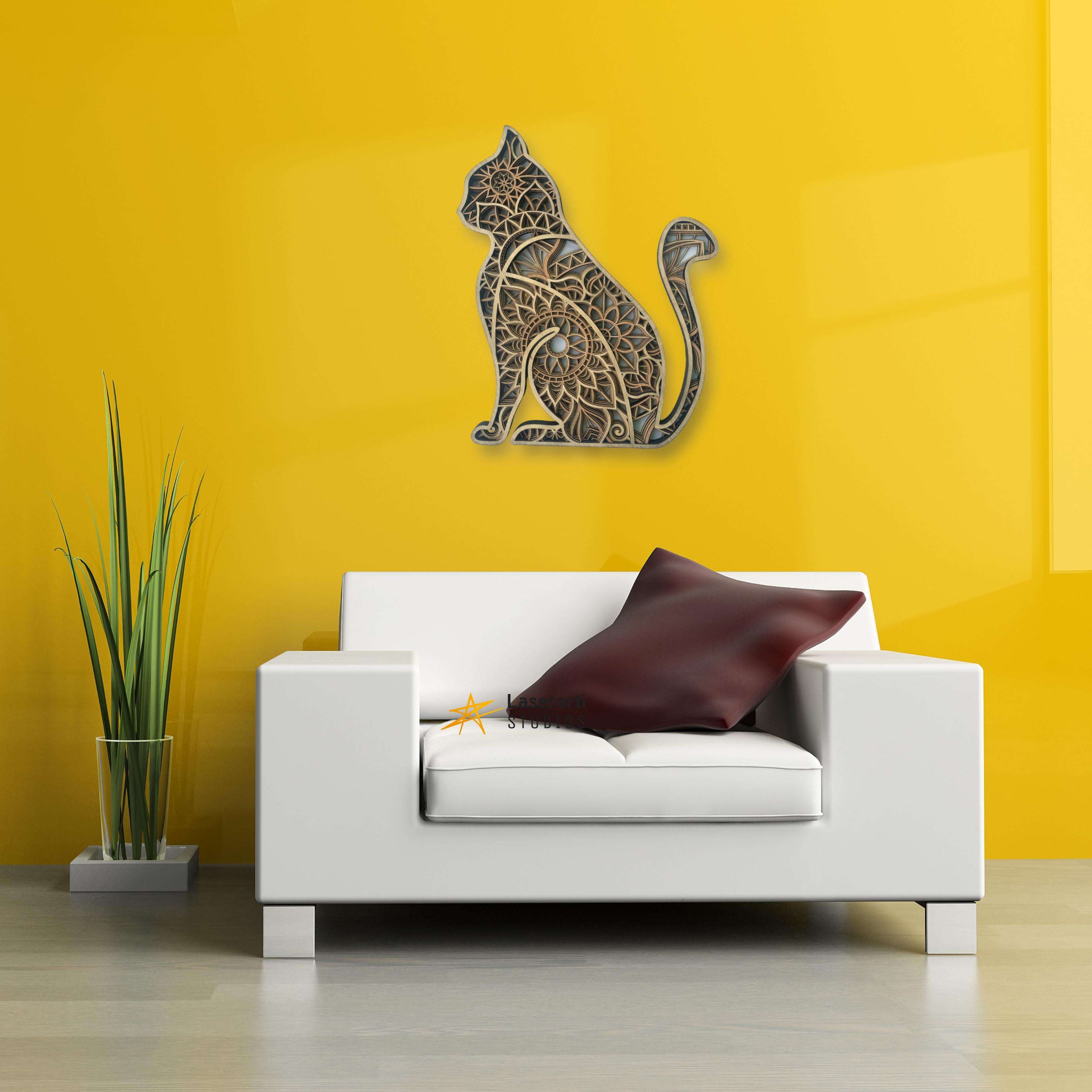 Elephant Zentangle Mandala Art Wall Decor