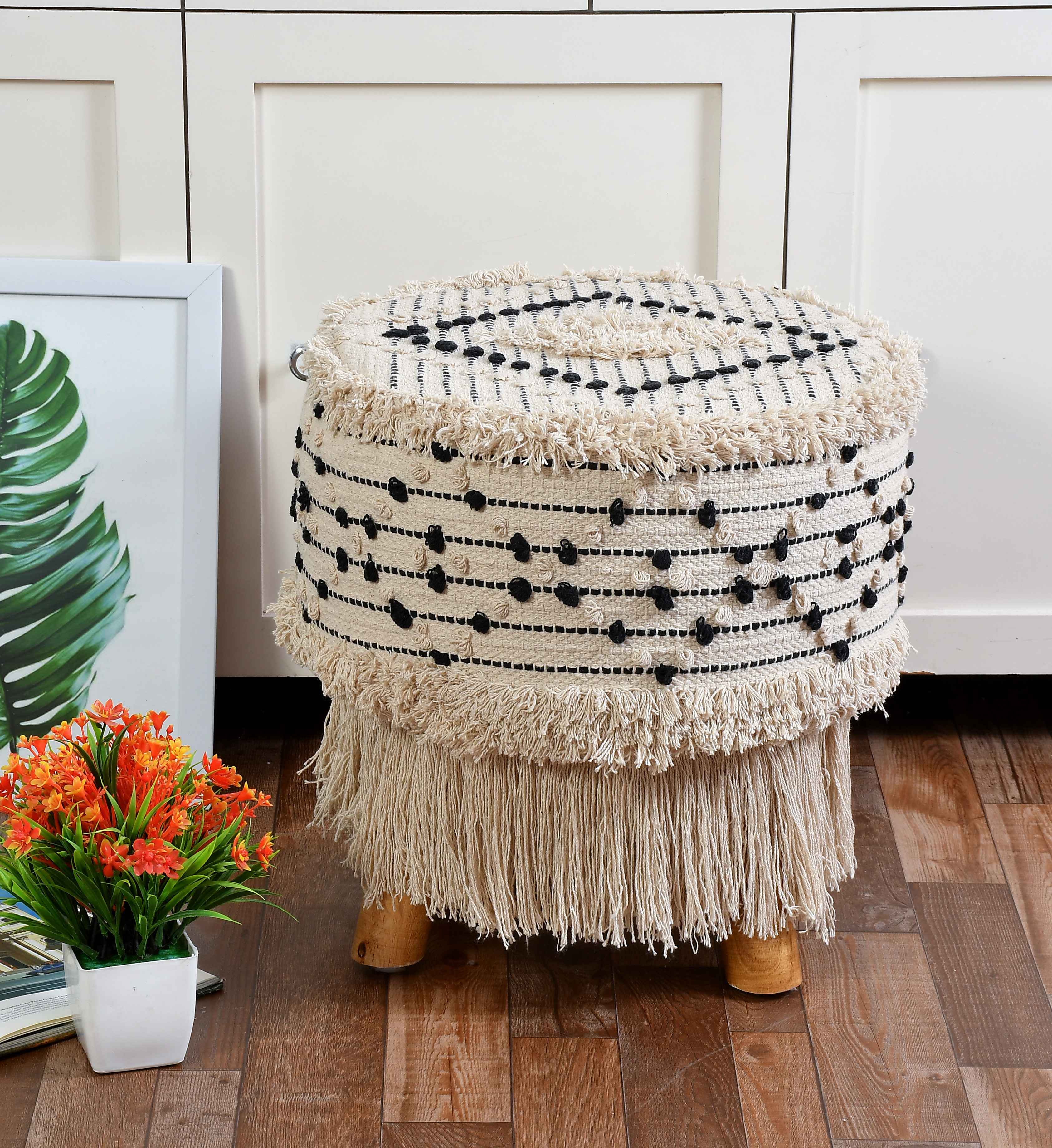 Boho Chic Macrame Ottoman 7