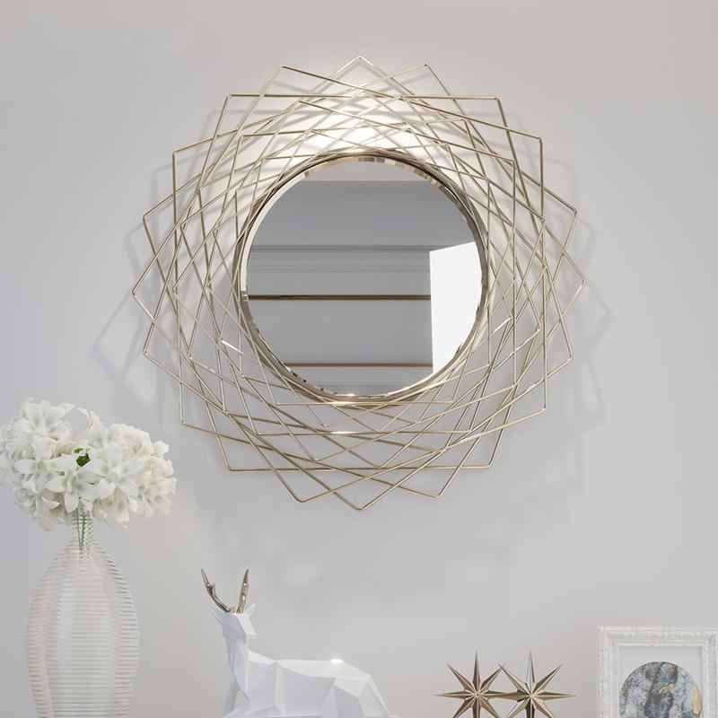 Modern Gold Pentagon Wall Décor