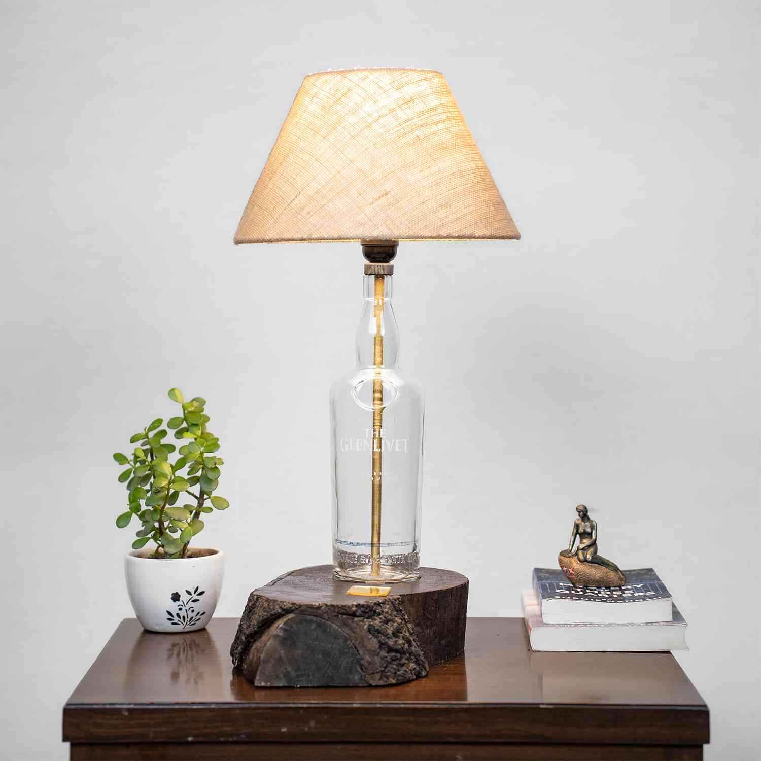 Wood Base Solid Table Lamp