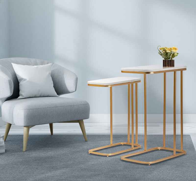 Square Classic Gold Nesting Table