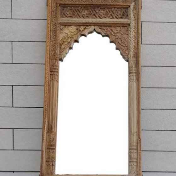 The Jannat Carved Rustic Armoire