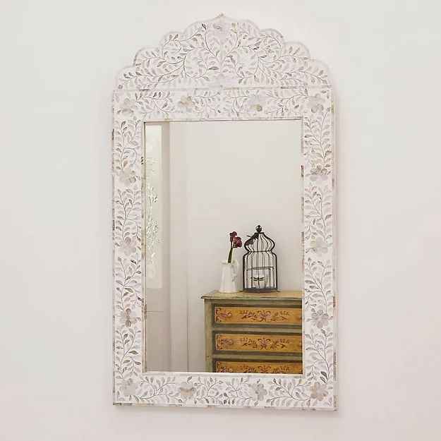 The Mehrab White Jaali Mirror