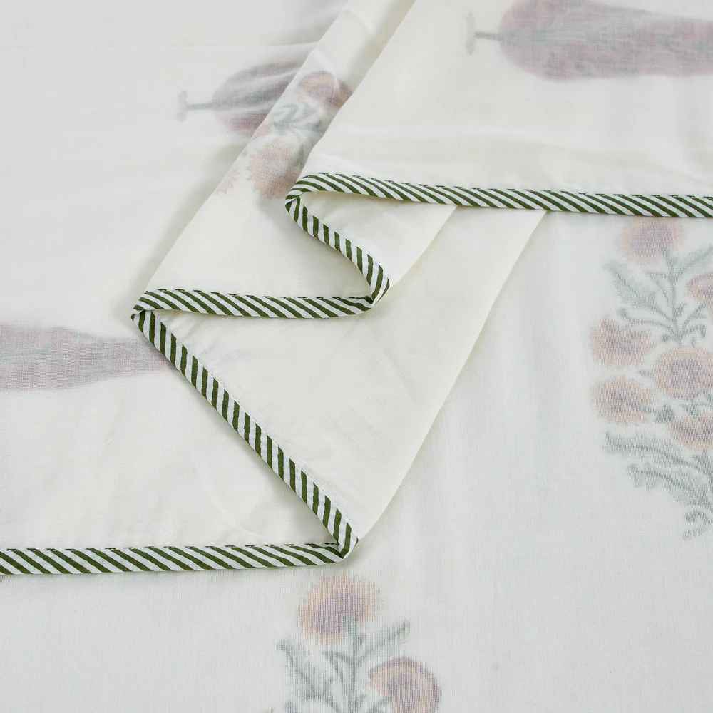 Azalea Block Printed Bedsheet Set