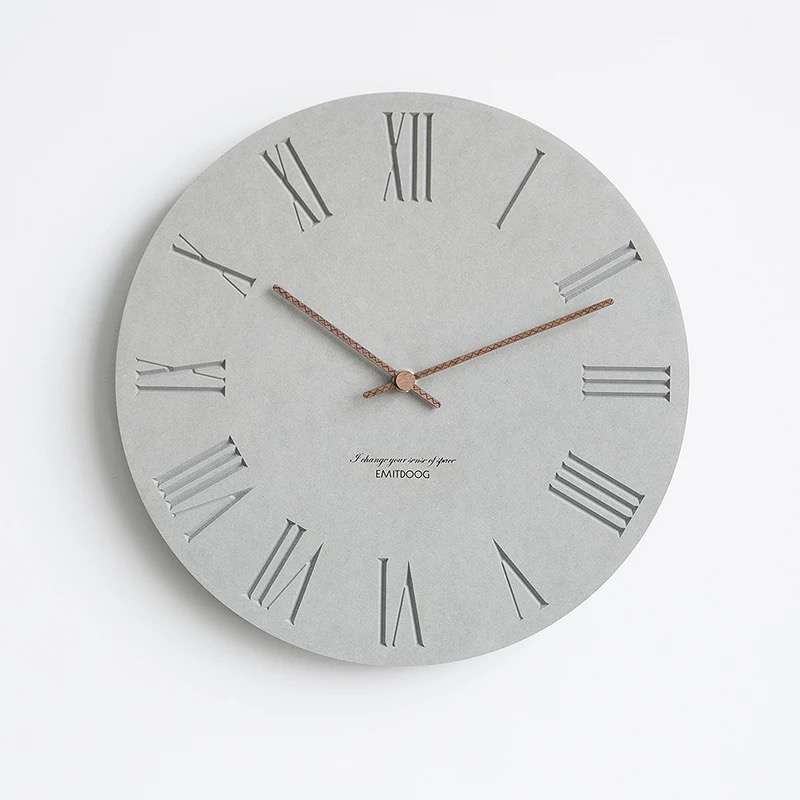 Coral Grey Wall Clock