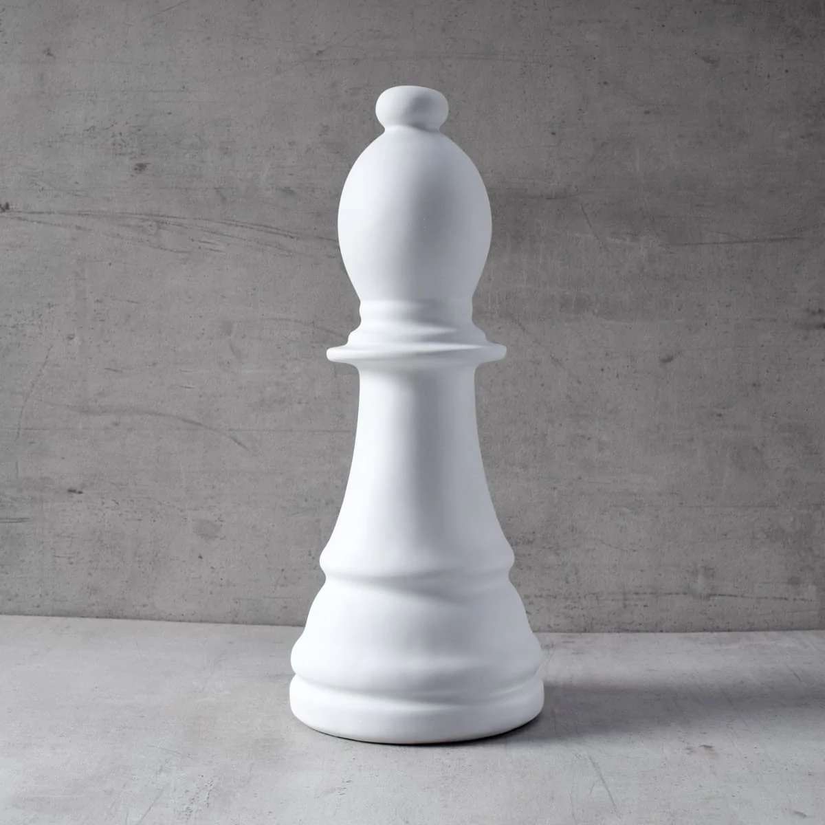 Chess Bishop Sculpture - White