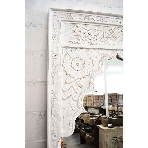 The Mehrab White Jaali Mirror