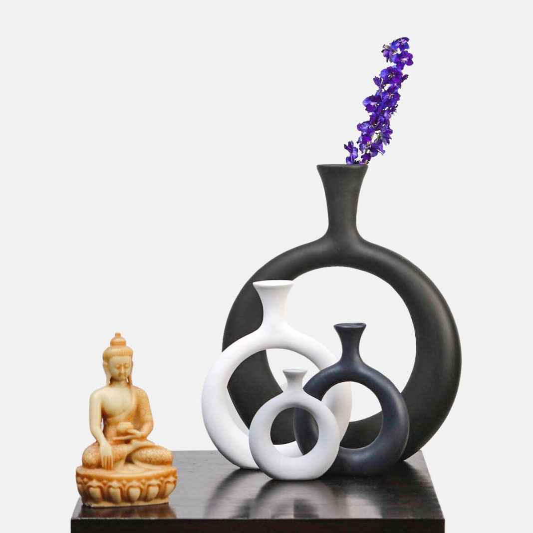 Boho Vase Set - Black