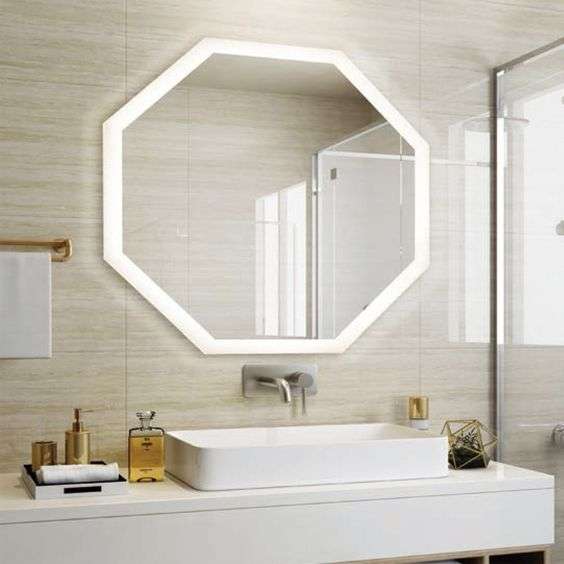 Accent Rectangle Circular Mirror