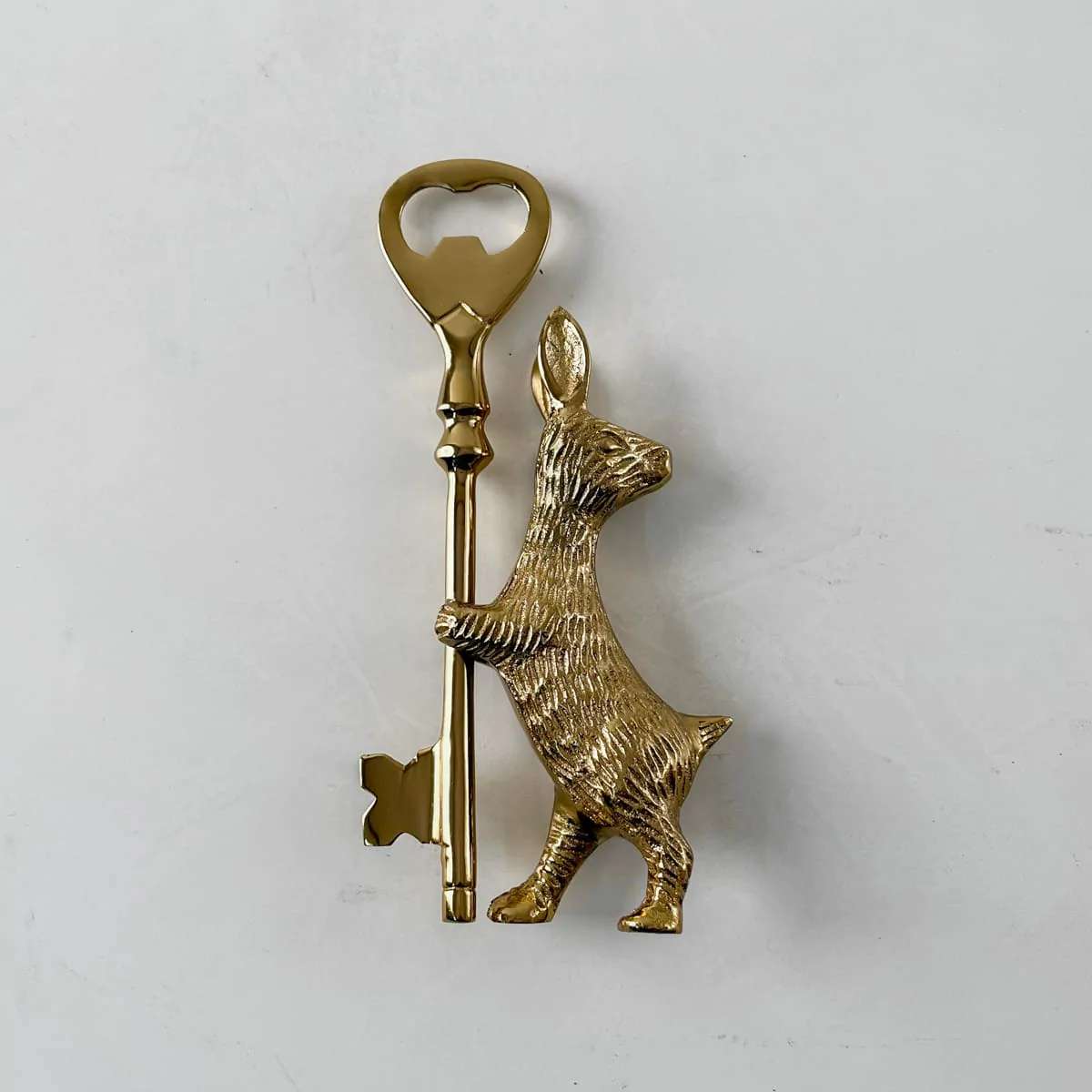 Chester Brass Rabbit Bottle Opener