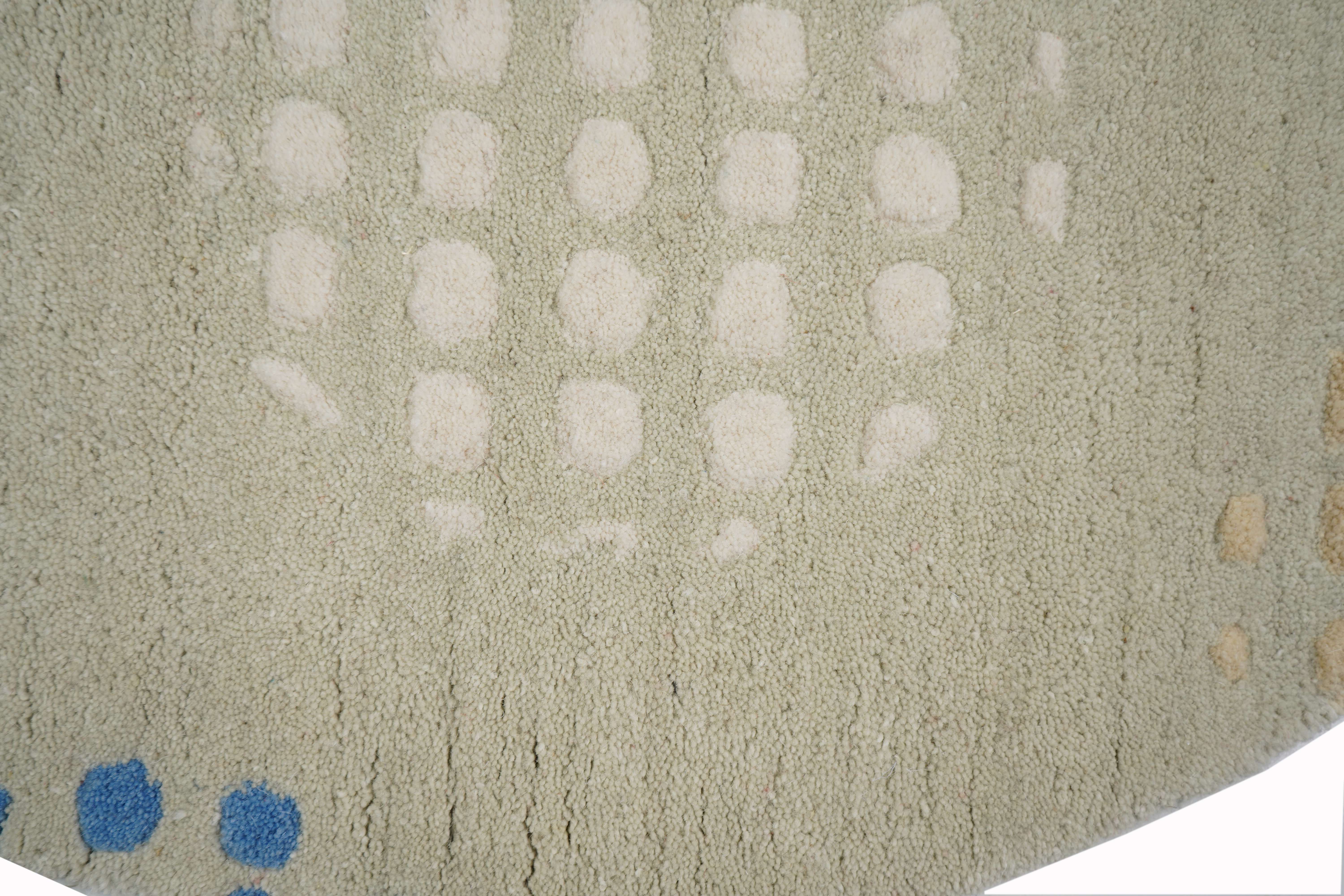 CREAM & BROWN SPIDER WEAVE RUG