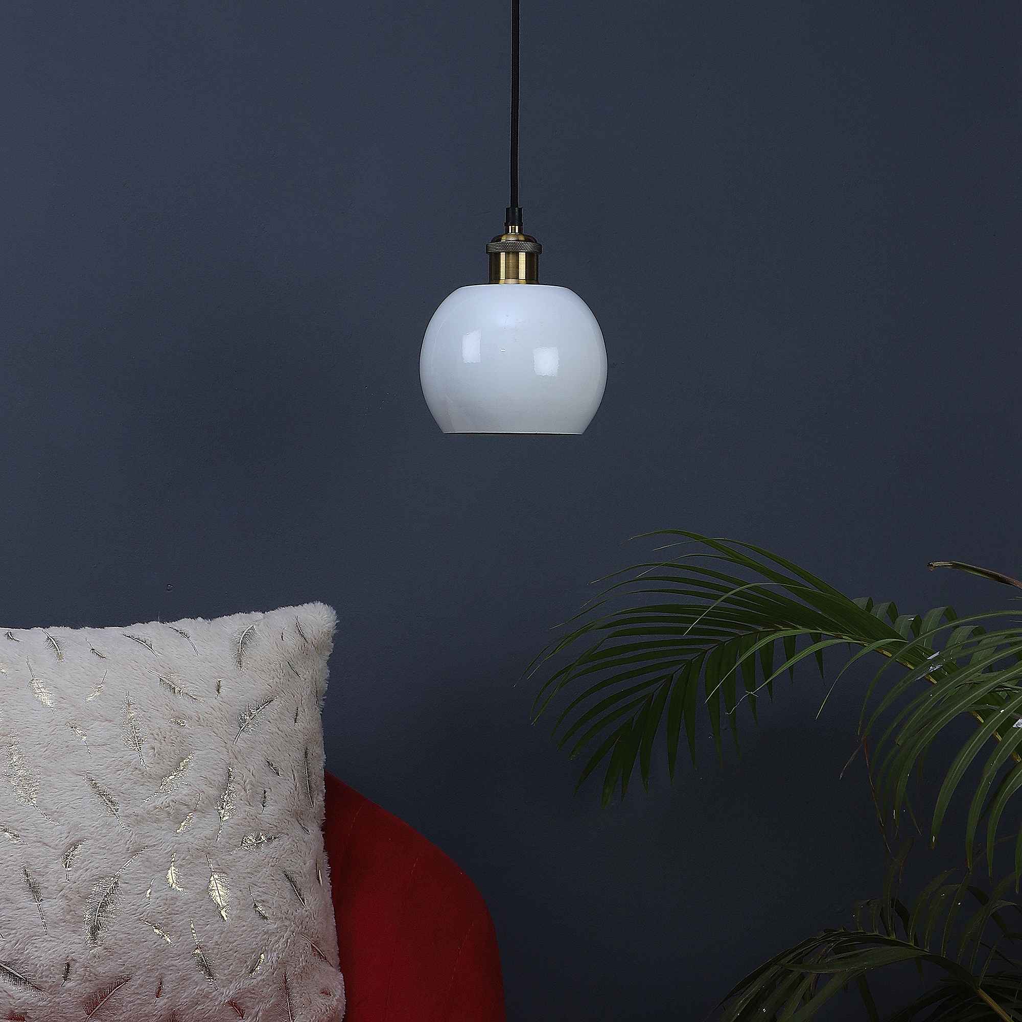 Formul White Metal Hanging Light