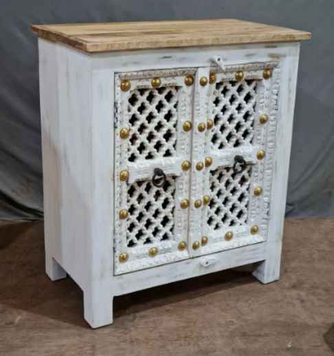 The Mehrab White Jaali Mirror