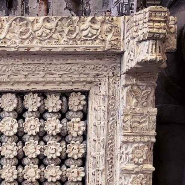 The Mehrab White Jaali Mirror