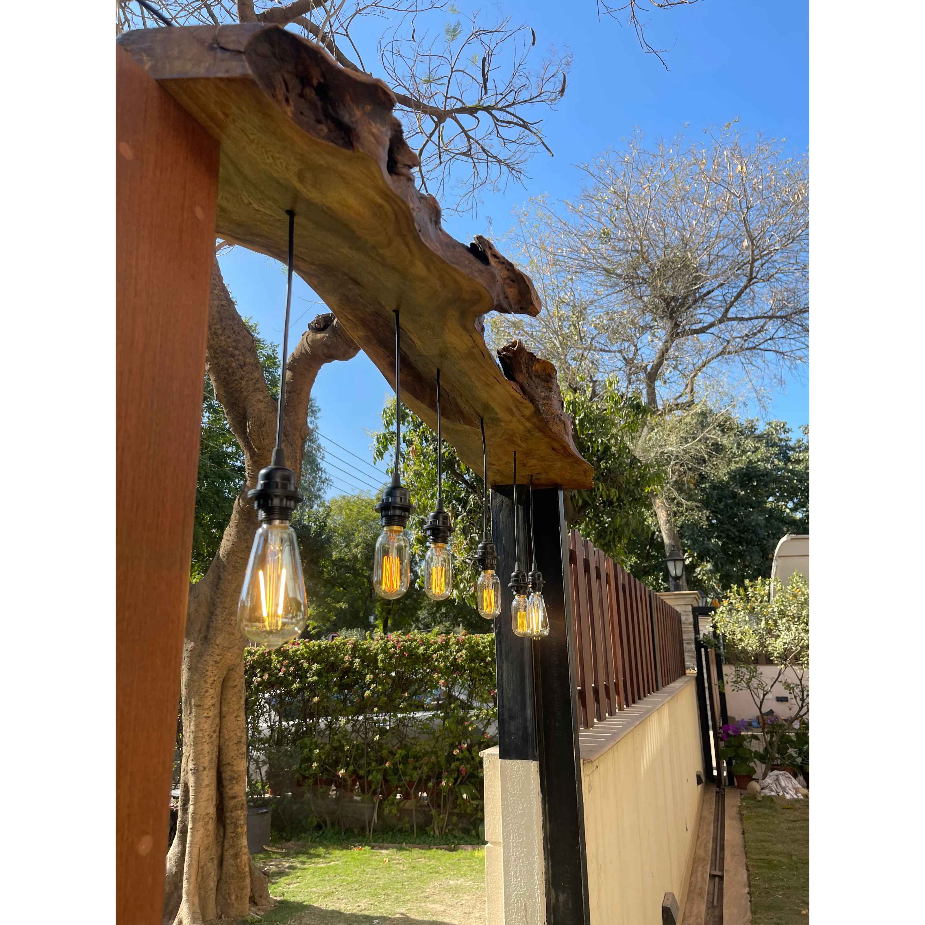 Multi Bulb Ceiling Lamp (Recycled Bottles) - 6 Bottles