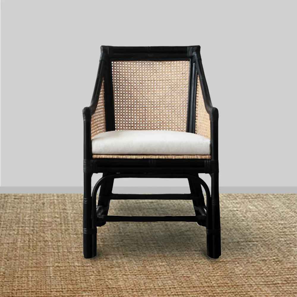 Tuscany Woven Rattan Chair - Brown Wash