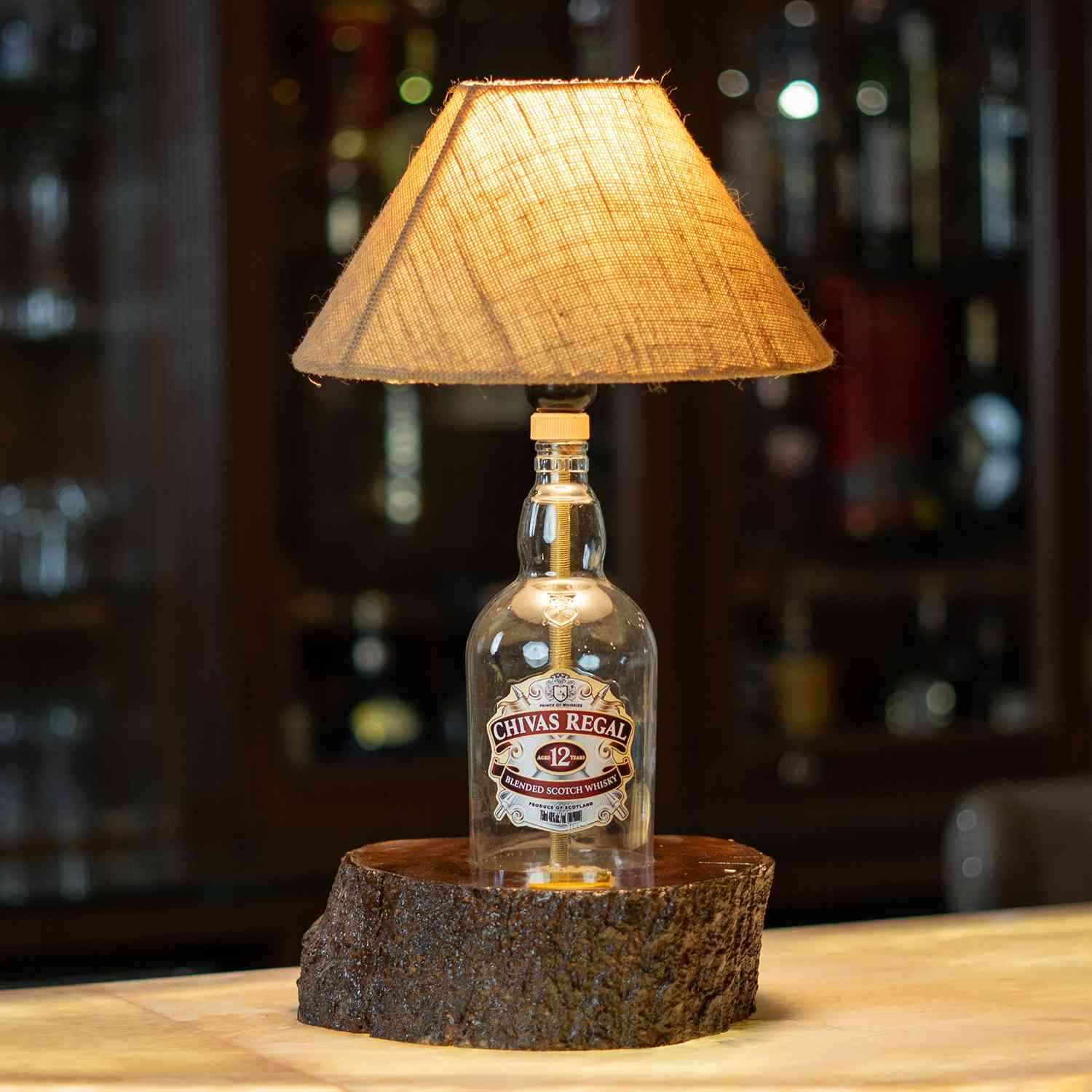 Wood Base Solid Table Lamp