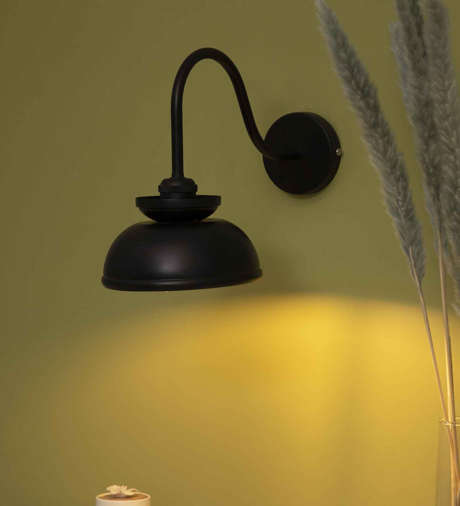 Vintage Industrial Black Metal Single Hanging Light