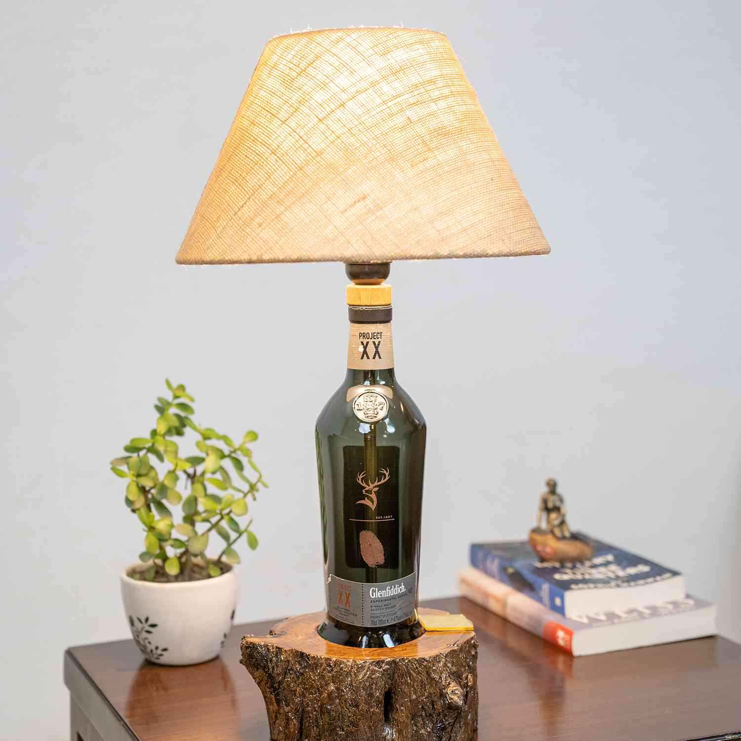 Wood Base Solid Table Lamp