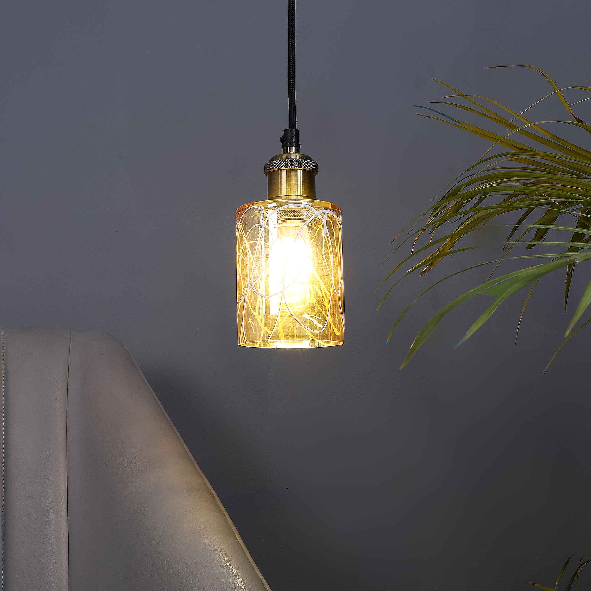 Vintage Industrial Black Metal Single Hanging Light