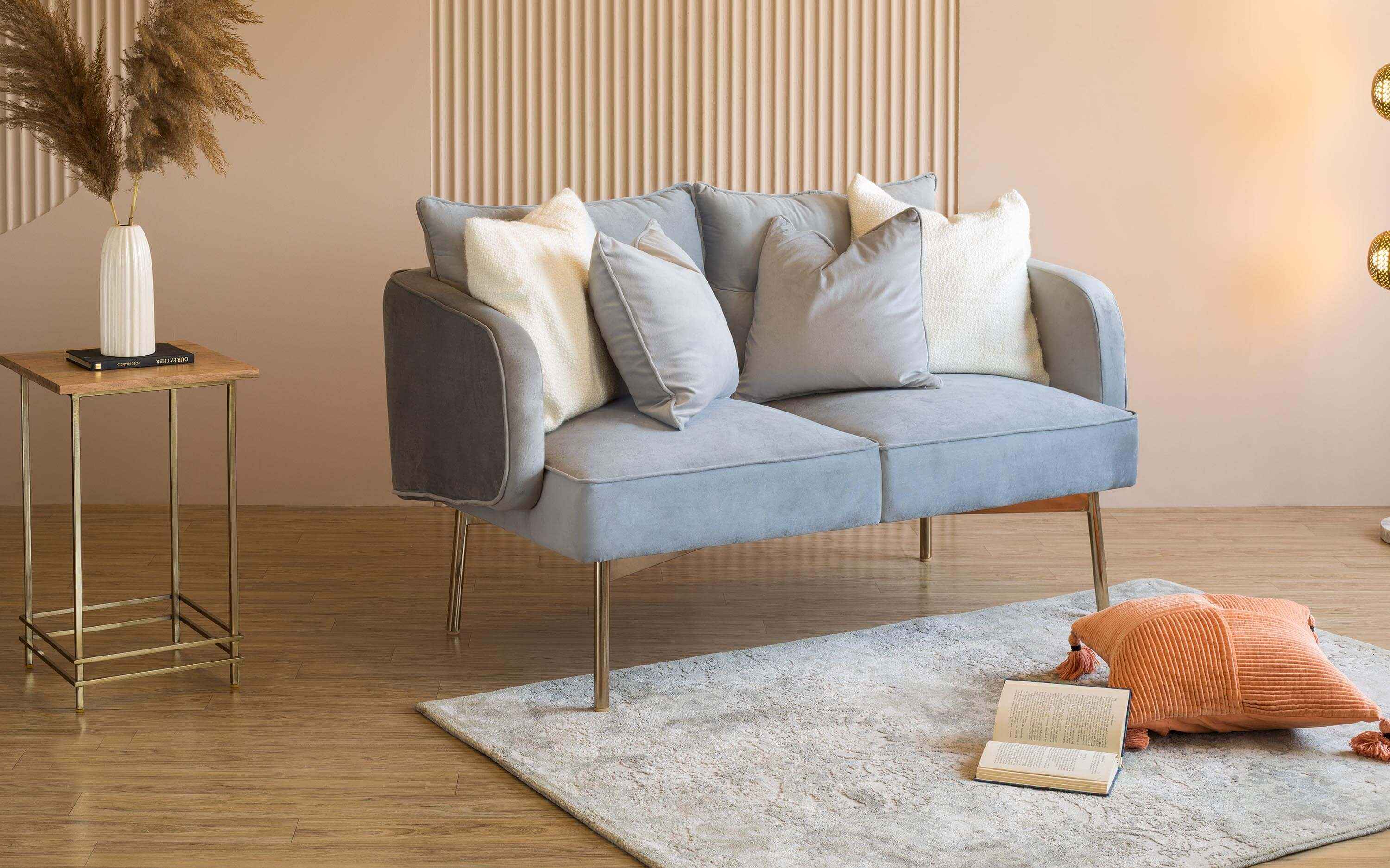 Barcelona 2 Seater Sofa Grey