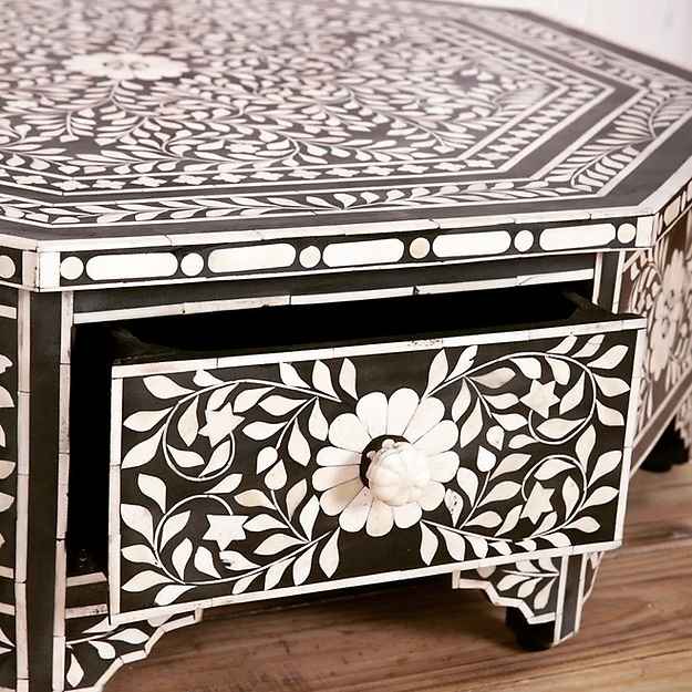 The Nakashi Floral Vine Bedside Table