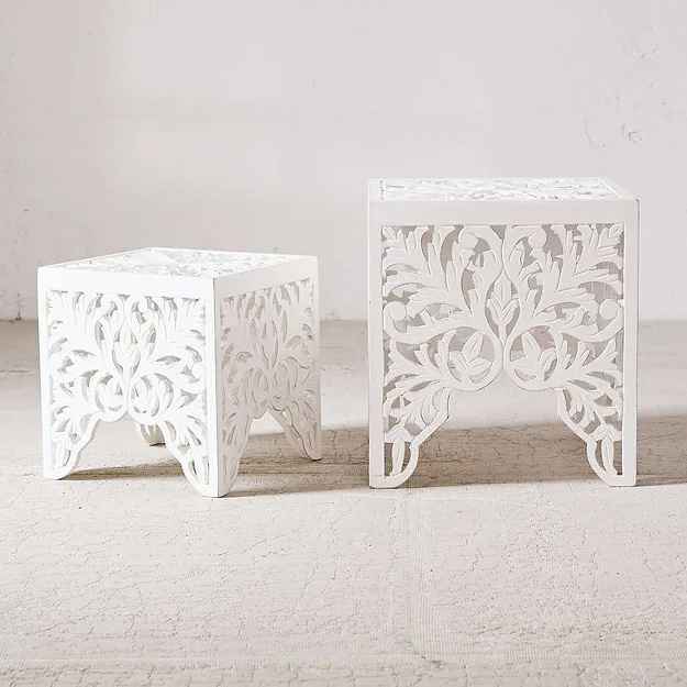 The Mehrab White Jaali Mirror