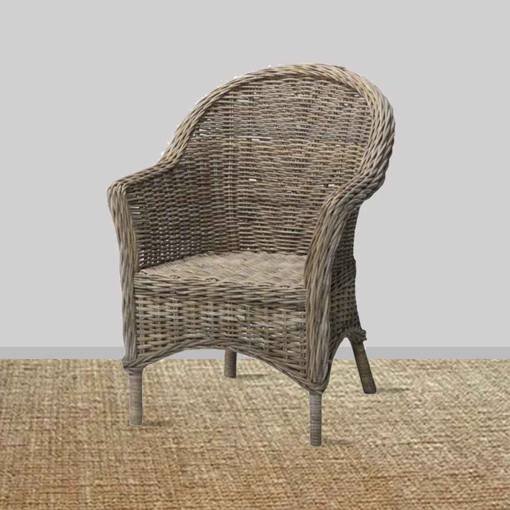 Montauk Rattan Chair - Black