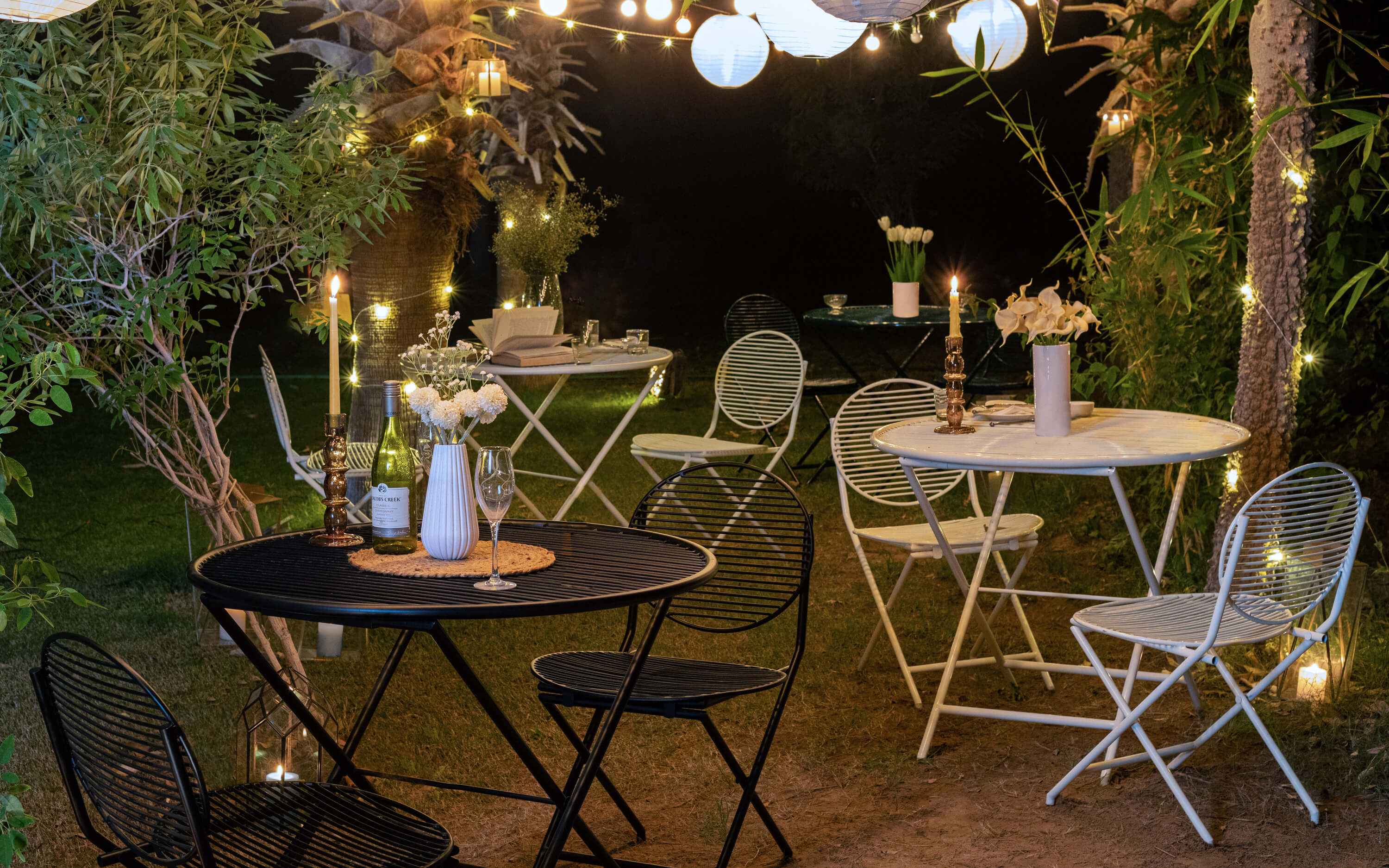 Patio Black Table Set With 2 Chairs