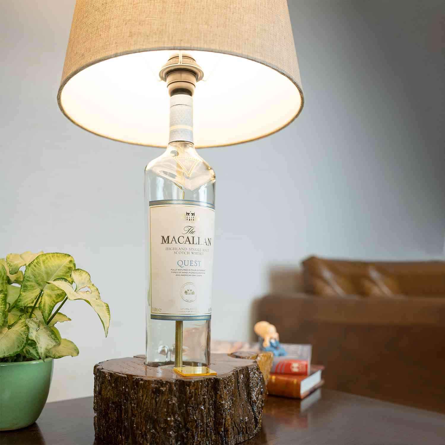 Wood Base Solid Table Lamp
