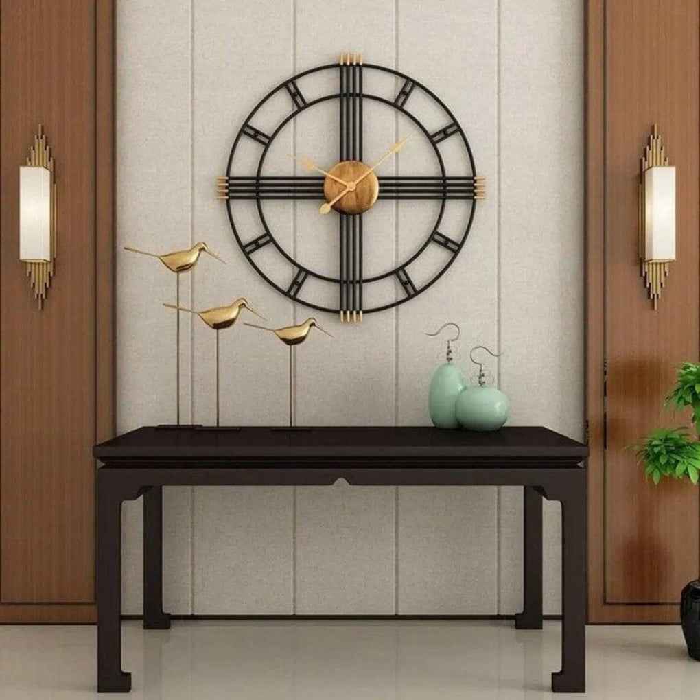 Gold & Black Classic Wall Clock