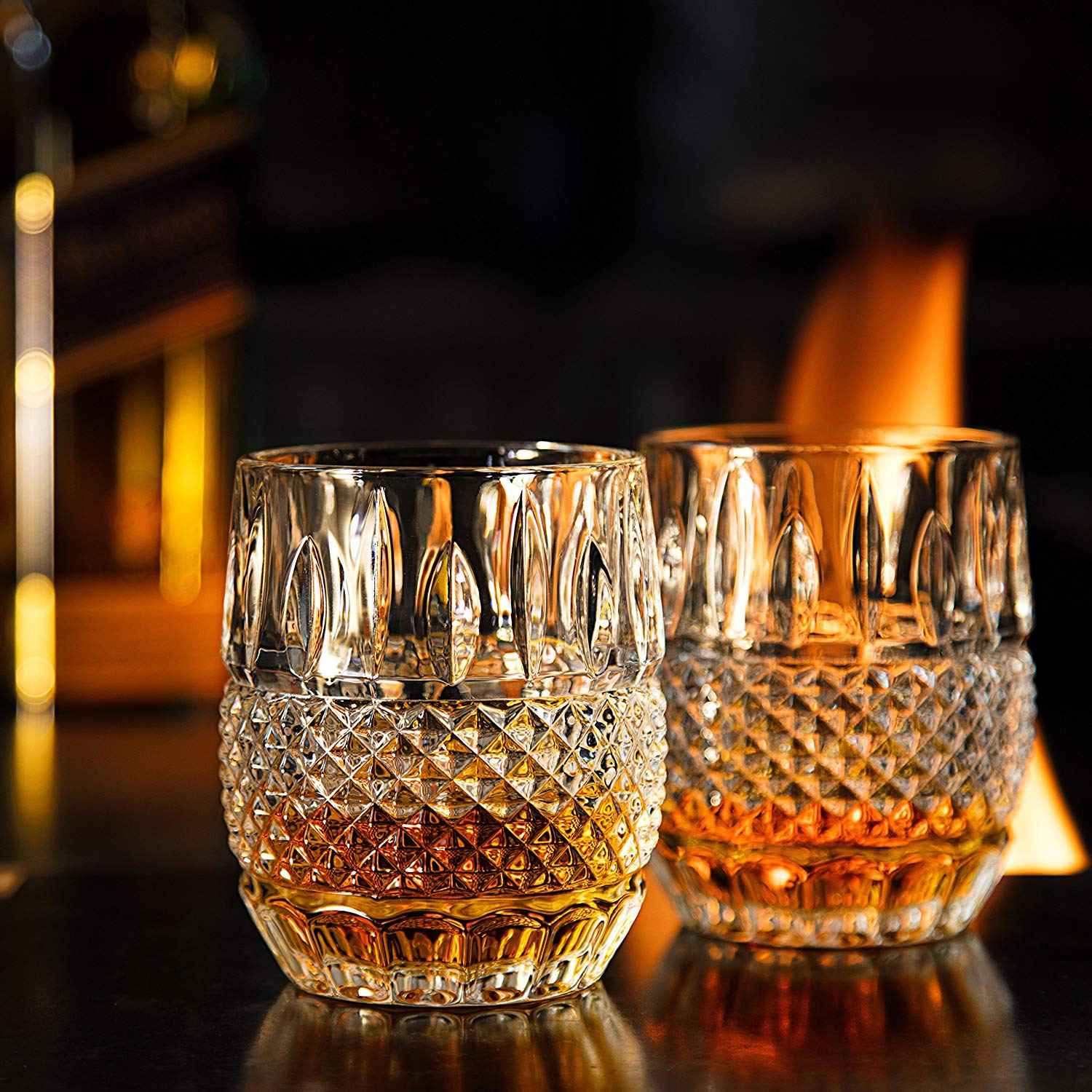 Diamond Whiskey Crystal Decanter Set With Glasses