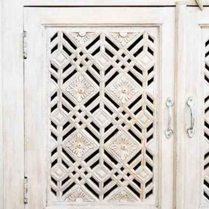 The Mehrab White Jaali Mirror