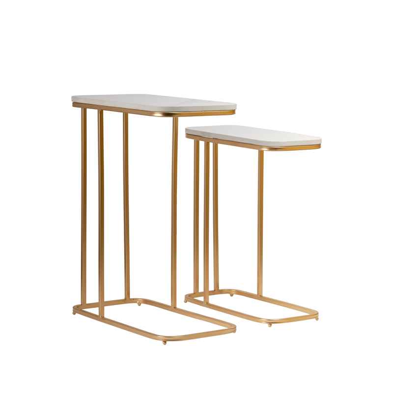 Square Classic Gold Nesting Table