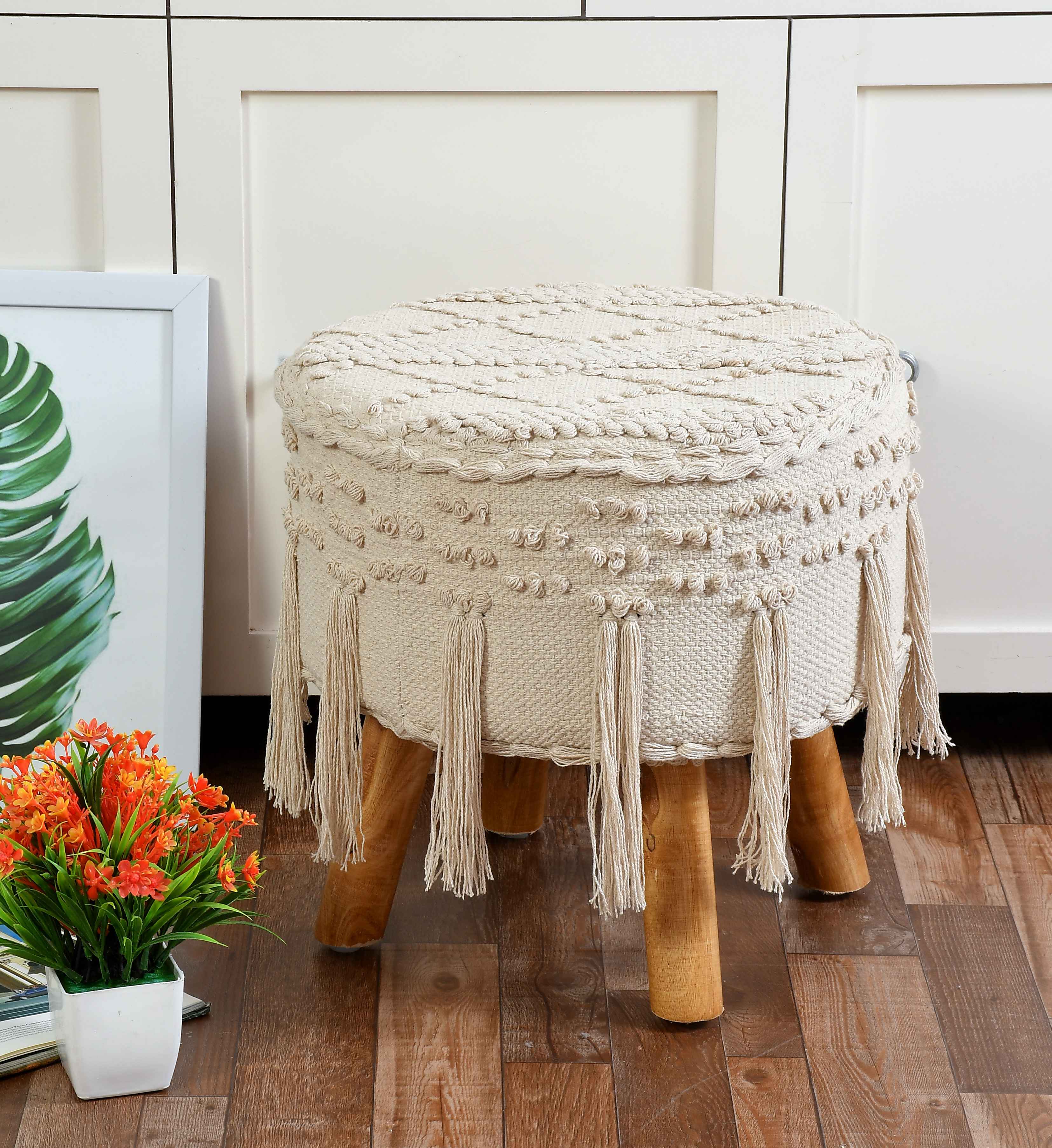 Opulent Quad-Leg Pouf