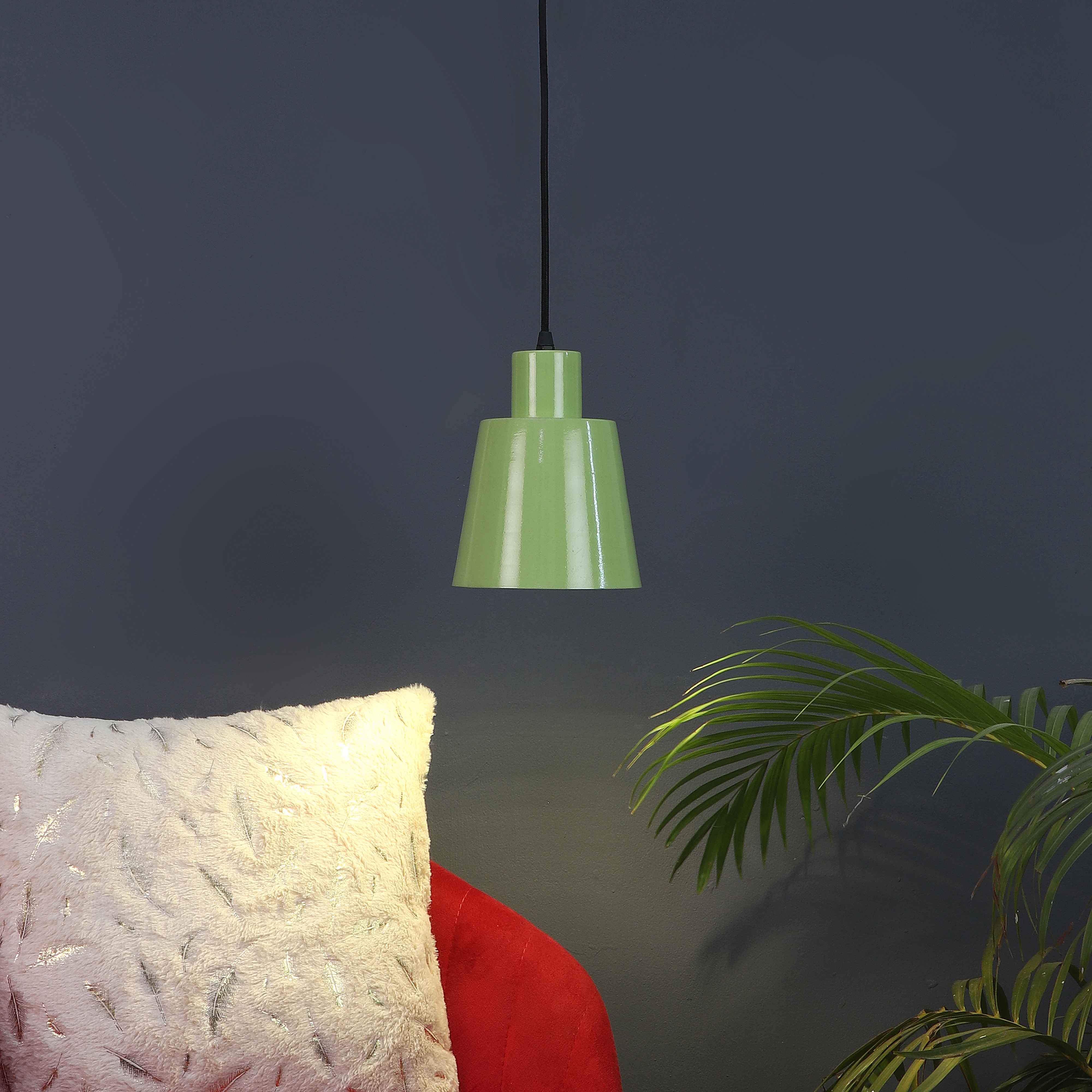 Vintage Industrial Black Metal Single Hanging Light