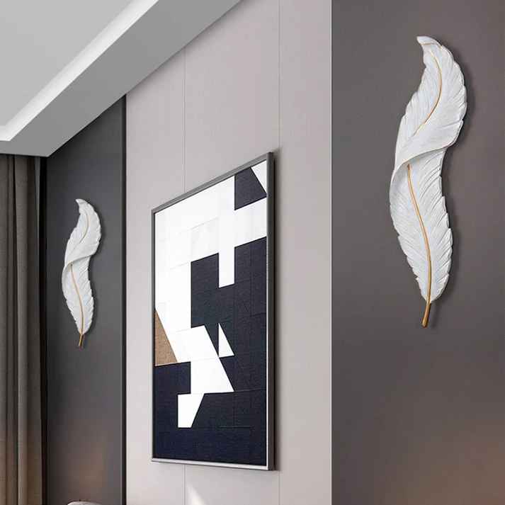 Nordic Feather Led Wall Lamp