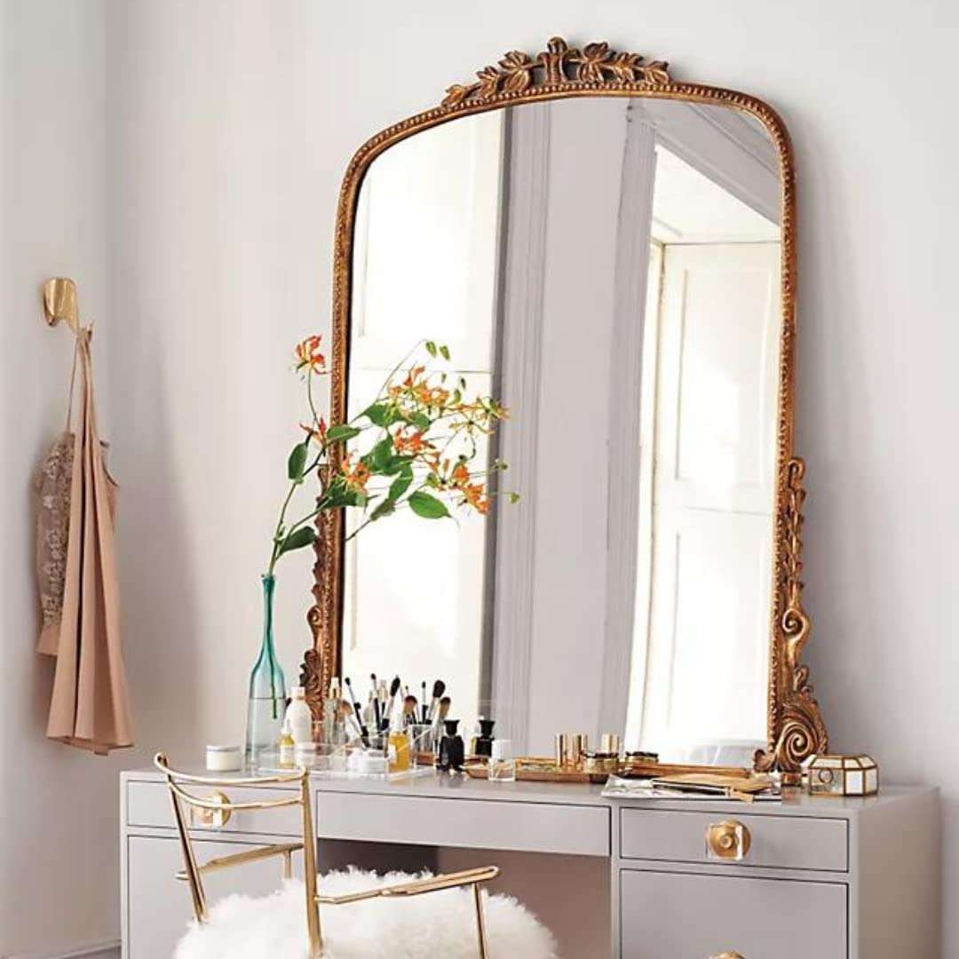 Oblong Mirror - Gold