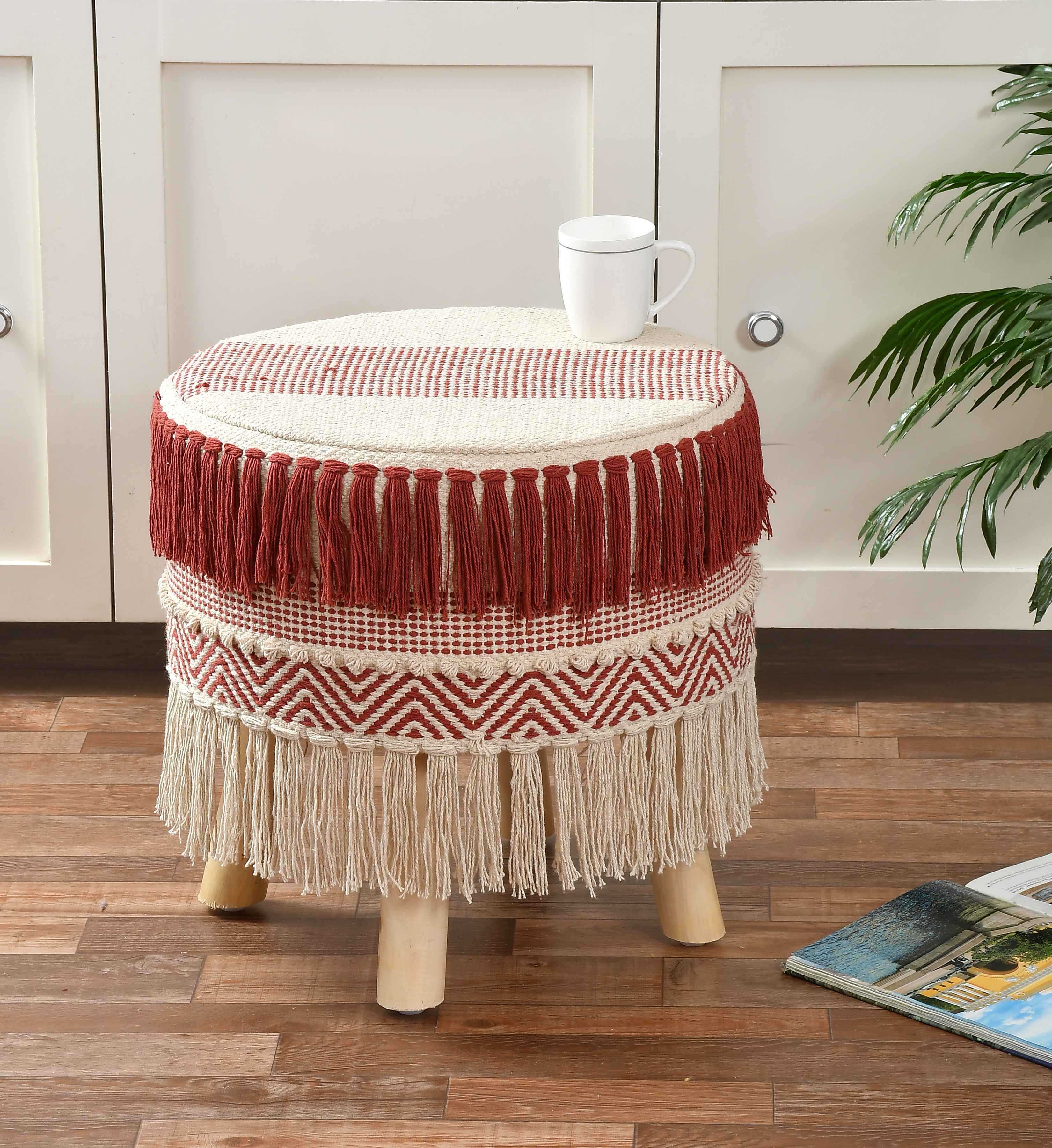 Boho Chic Macrame Ottoman 8