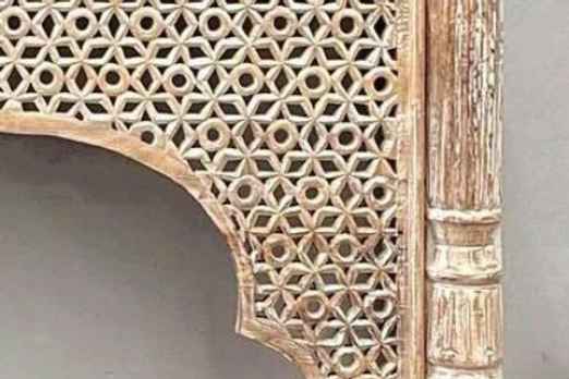 The Mehrab White Jaali Mirror