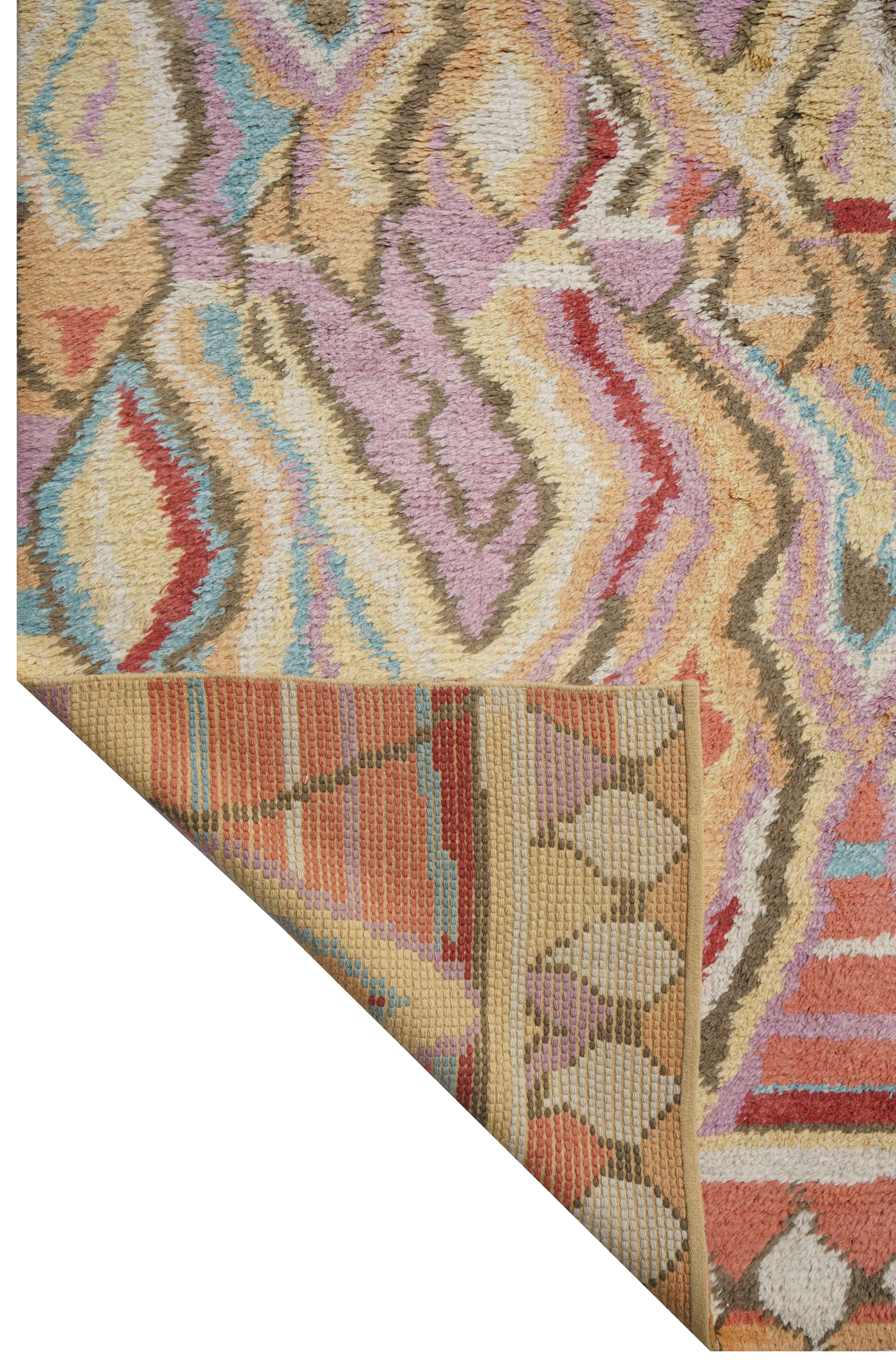 CREAM & BROWN SPIDER WEAVE RUG