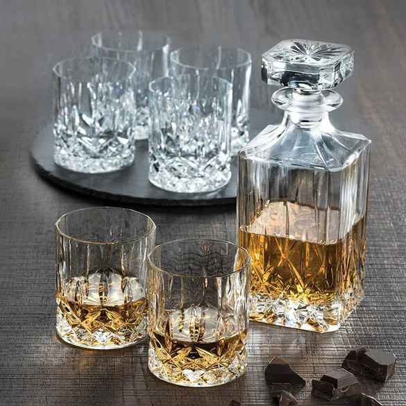 Diamond Whiskey Crystal Decanter Set With Glasses