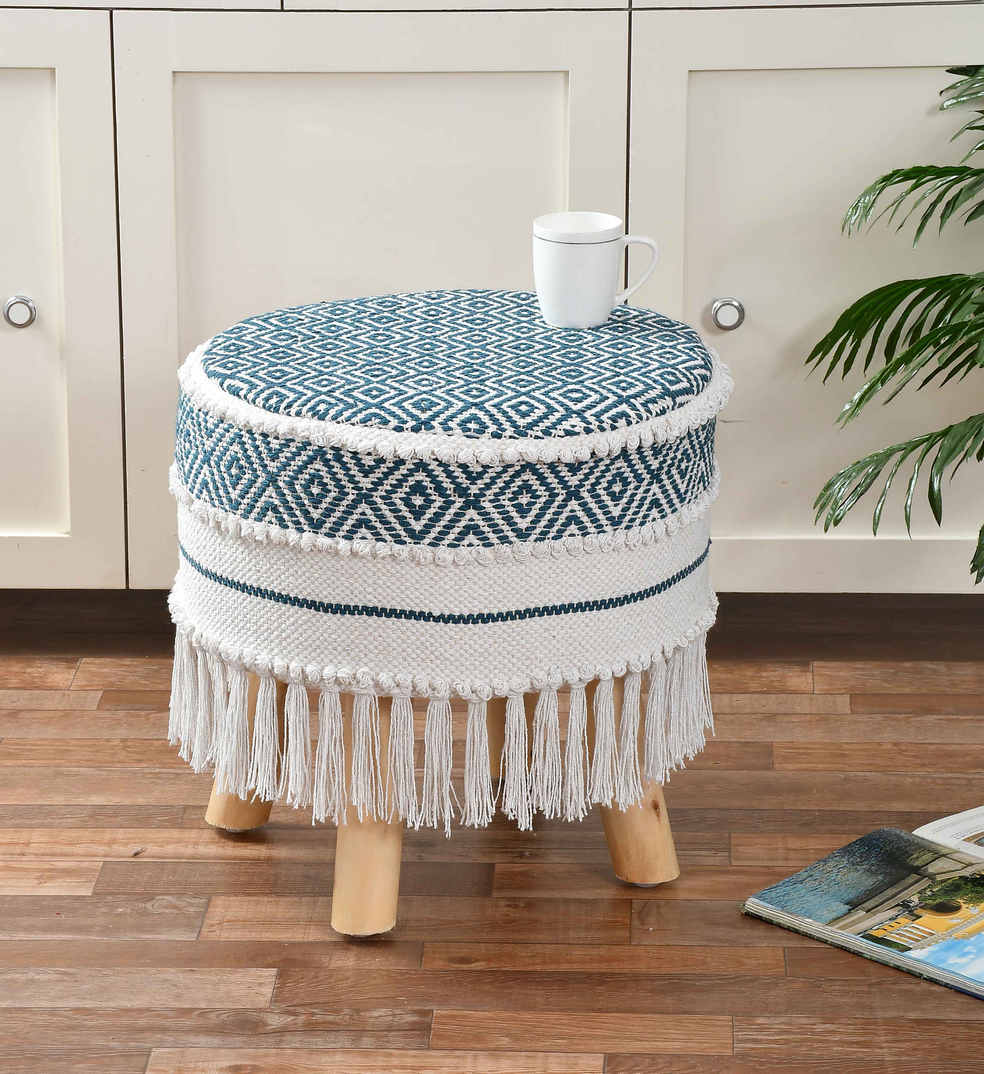 Boho Chic Macrame Ottoman 9